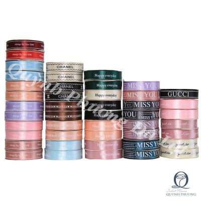 Ribbon silk 2.5F with text